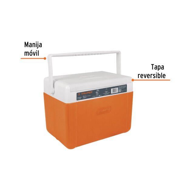 Hielera 9,4L 10QT cooler. Marca: Truper - Imagen 2